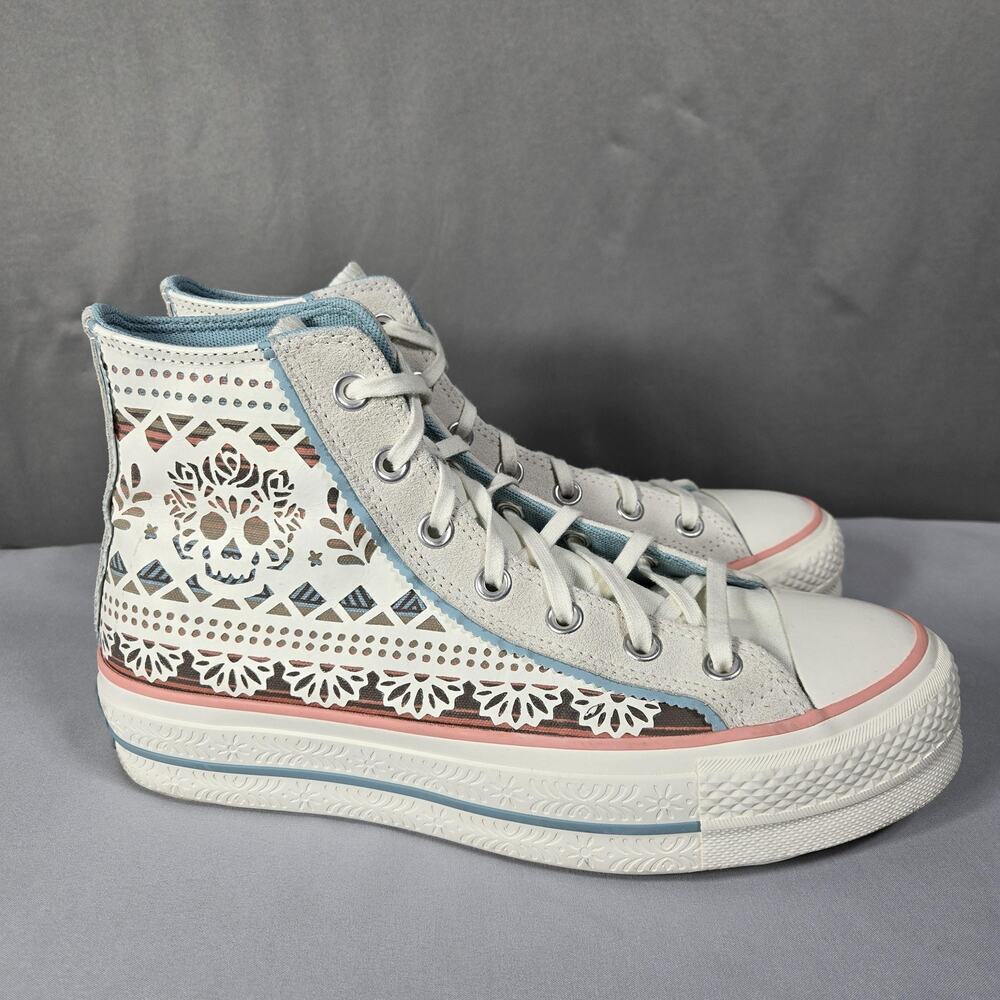Converse Chuck Taylor All Star Lift Hi Dia De Los Muertos M 7 W 9 A12439C Skulls